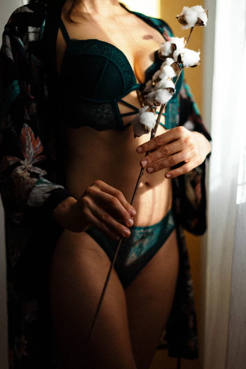 Fleurs de coton en séance photo-thérapie à Brantôme