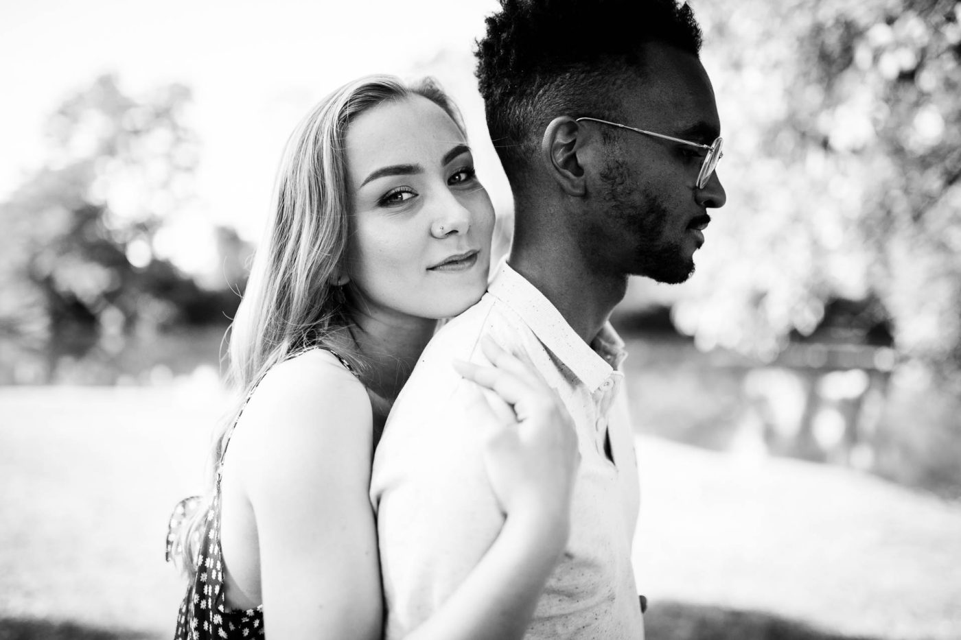 Regard confiant en Noir et blanc