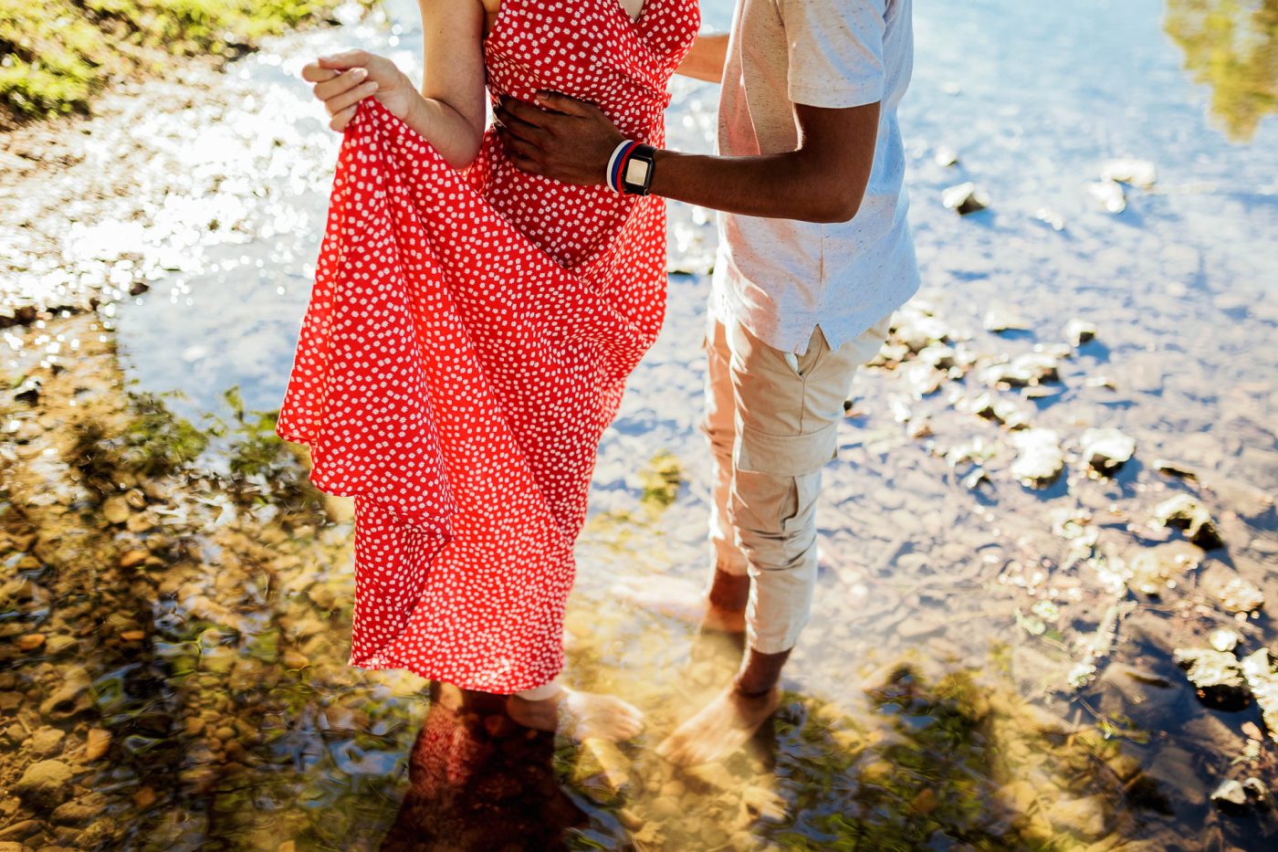 Fin de séances les pieds dans l'eau