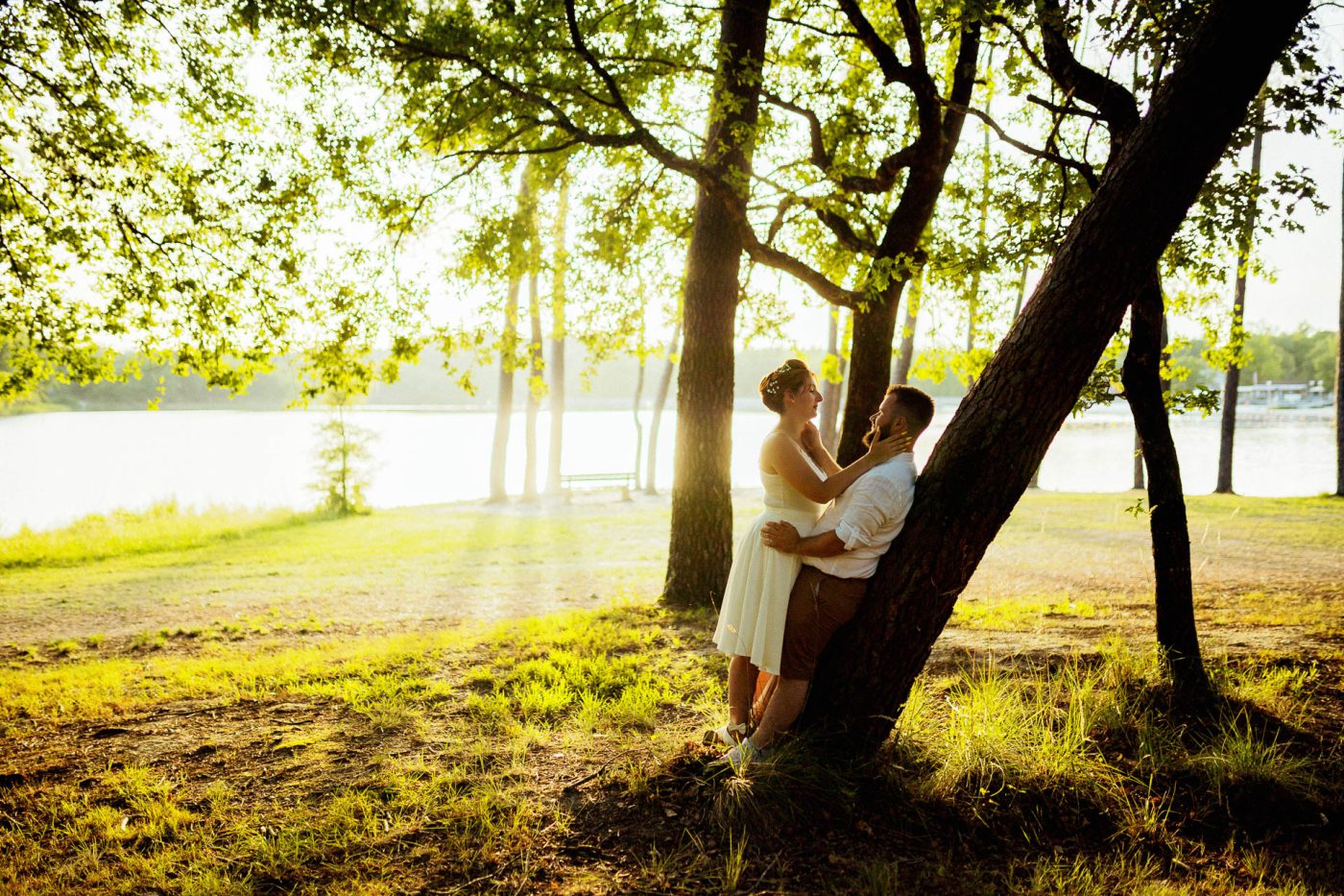 Panorama en fin de journée en séance engagement à la Jemaye
