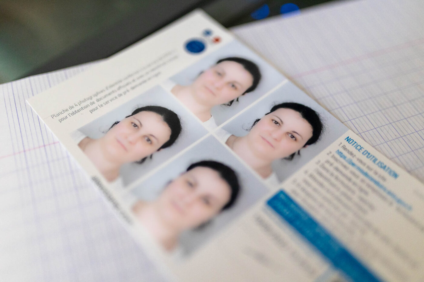 Planche de photo d'identité
