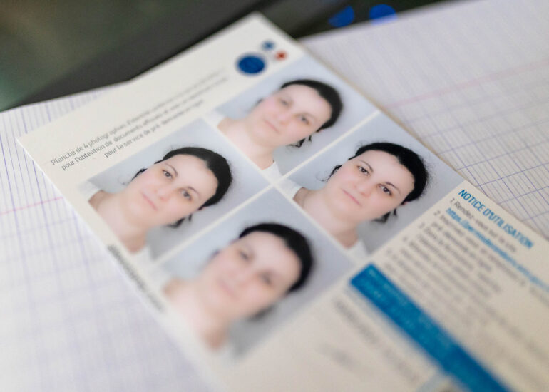 Planche de photo d'identité