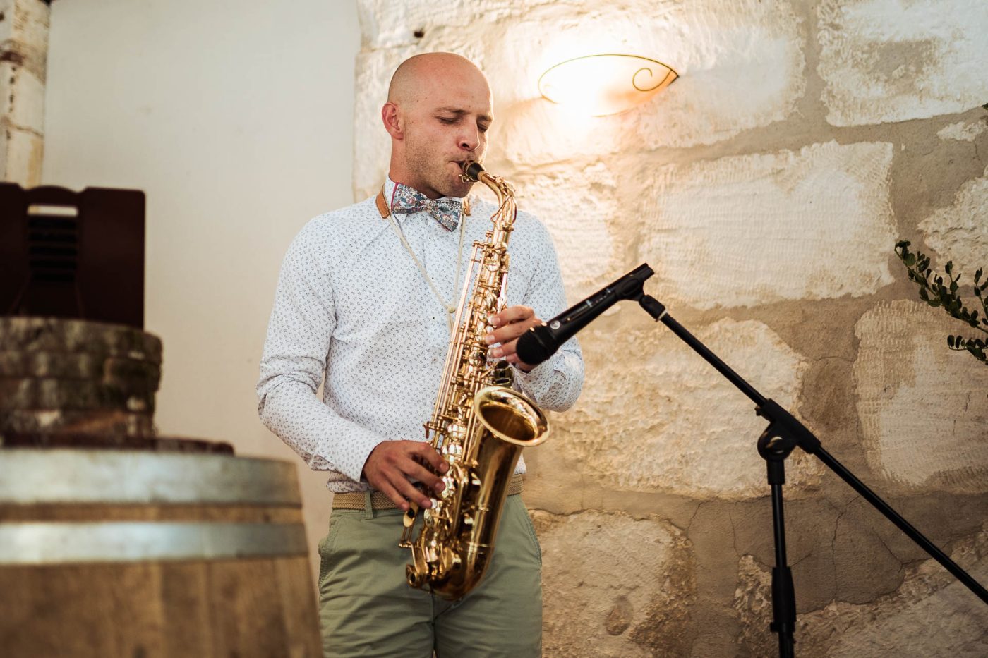 Musicien pendant la cérémonie laïque