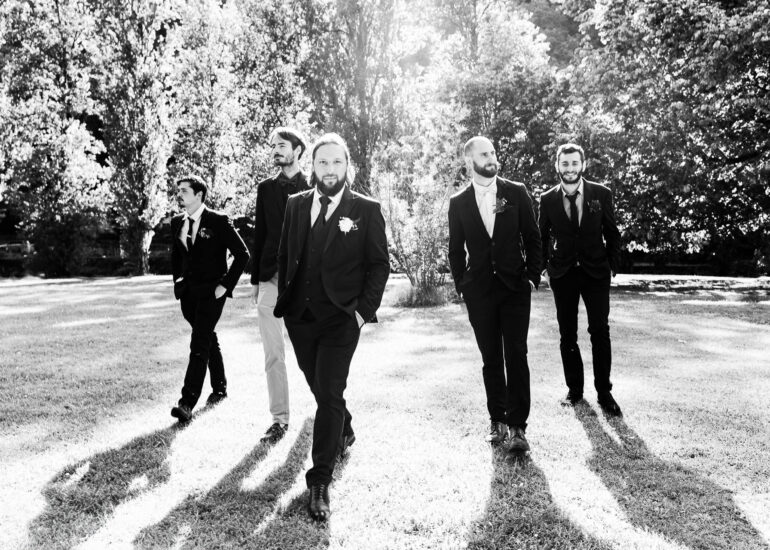 Marié et témoins - Jardin des moines - Alexis Lang photographie